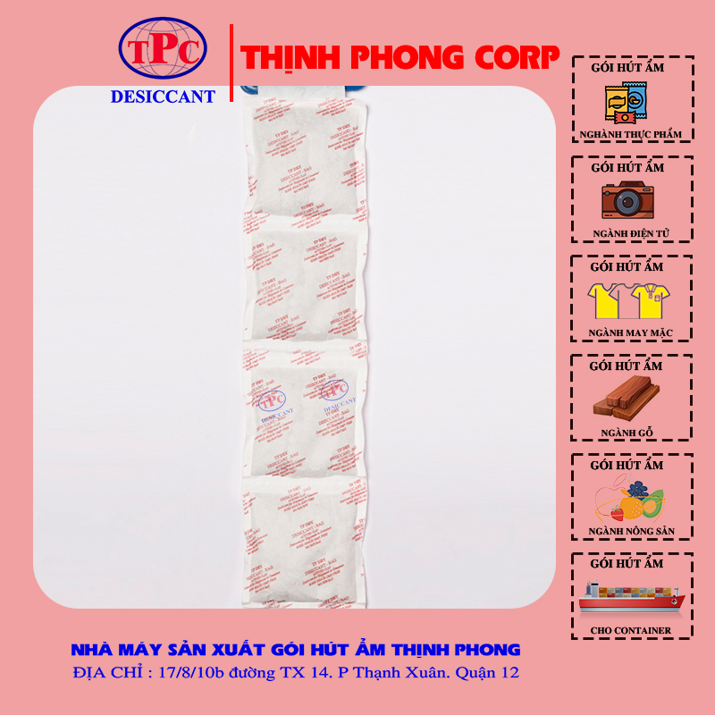 Hàng Chính Hãng - Túi CHống Ẩm Thanh treo Clay vải đỏ 1Kg  4 túi