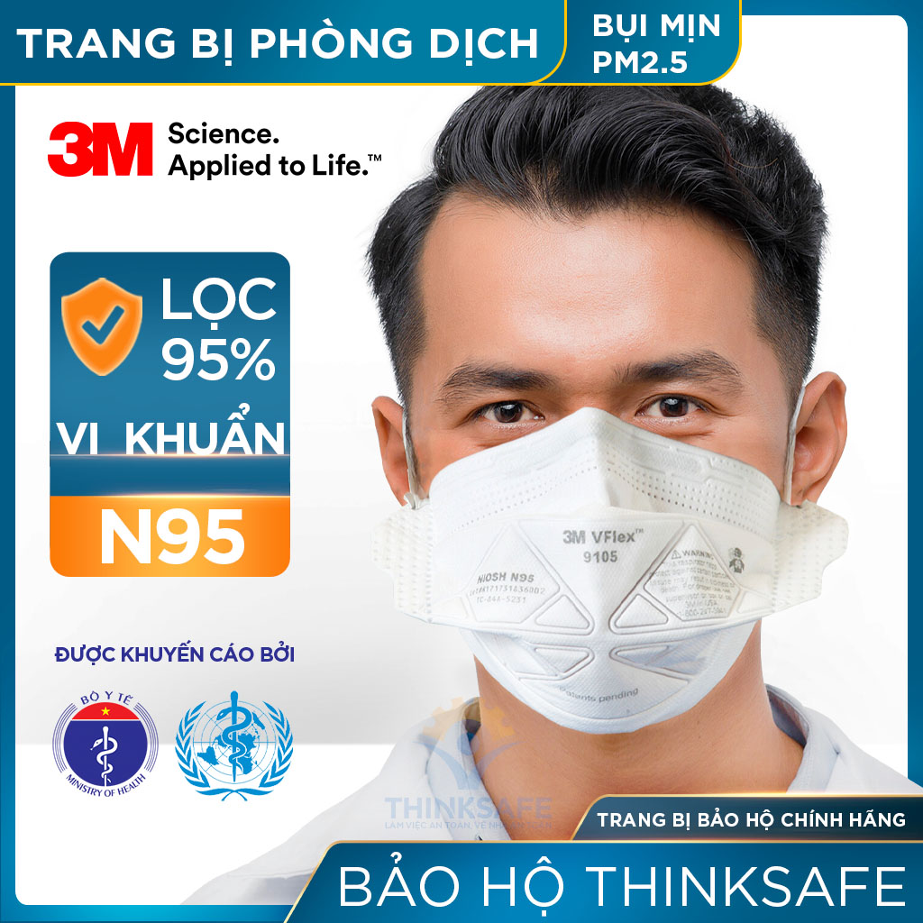 Khẩu trang N95 3M 9105, khẩu trang 3D Mask đạt tiêu chuẩn N95