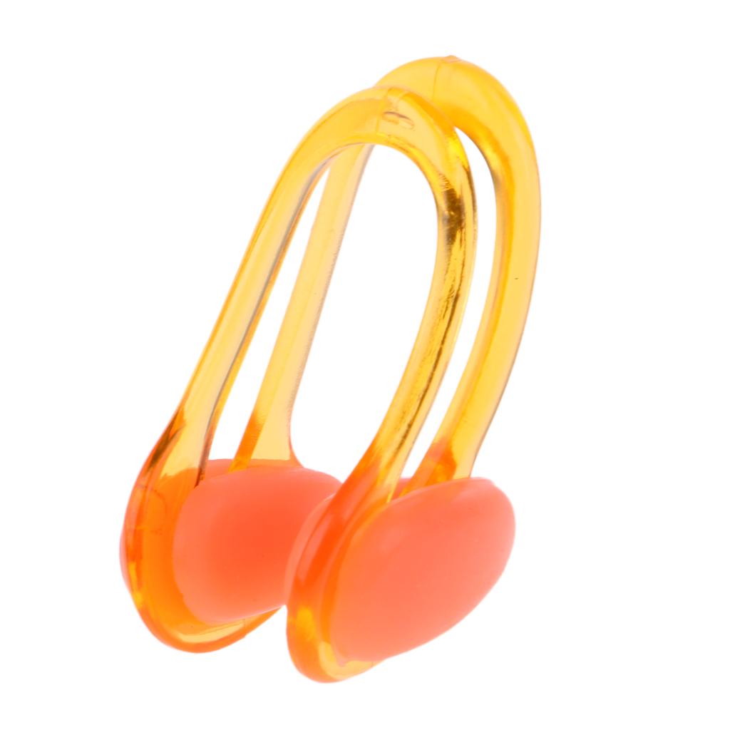 7xMen Women Soft Silicone Swim Swimming Nose Clip with Storage Case Orange