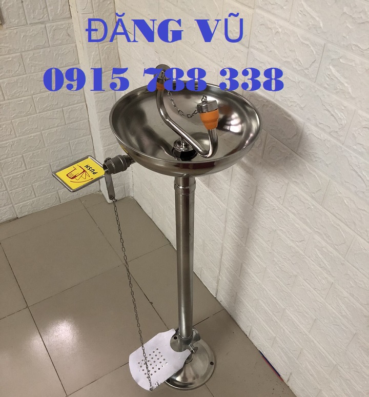 Dụng cụ rửa mắt khẩn cấp gắn tường inox 304