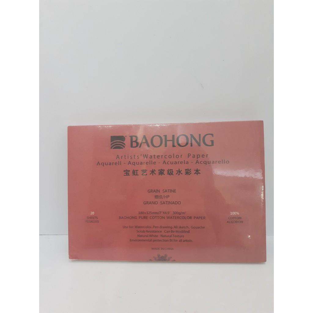 Giấy vẽ màu nước cao cấp Baohong (Hạng họa sỹ) 100% cotton 300gsm van hot