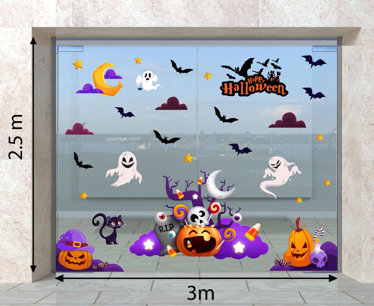 DECAL TRANG TRÍ HALLOWEEN 2023  COMBO SỐ 23