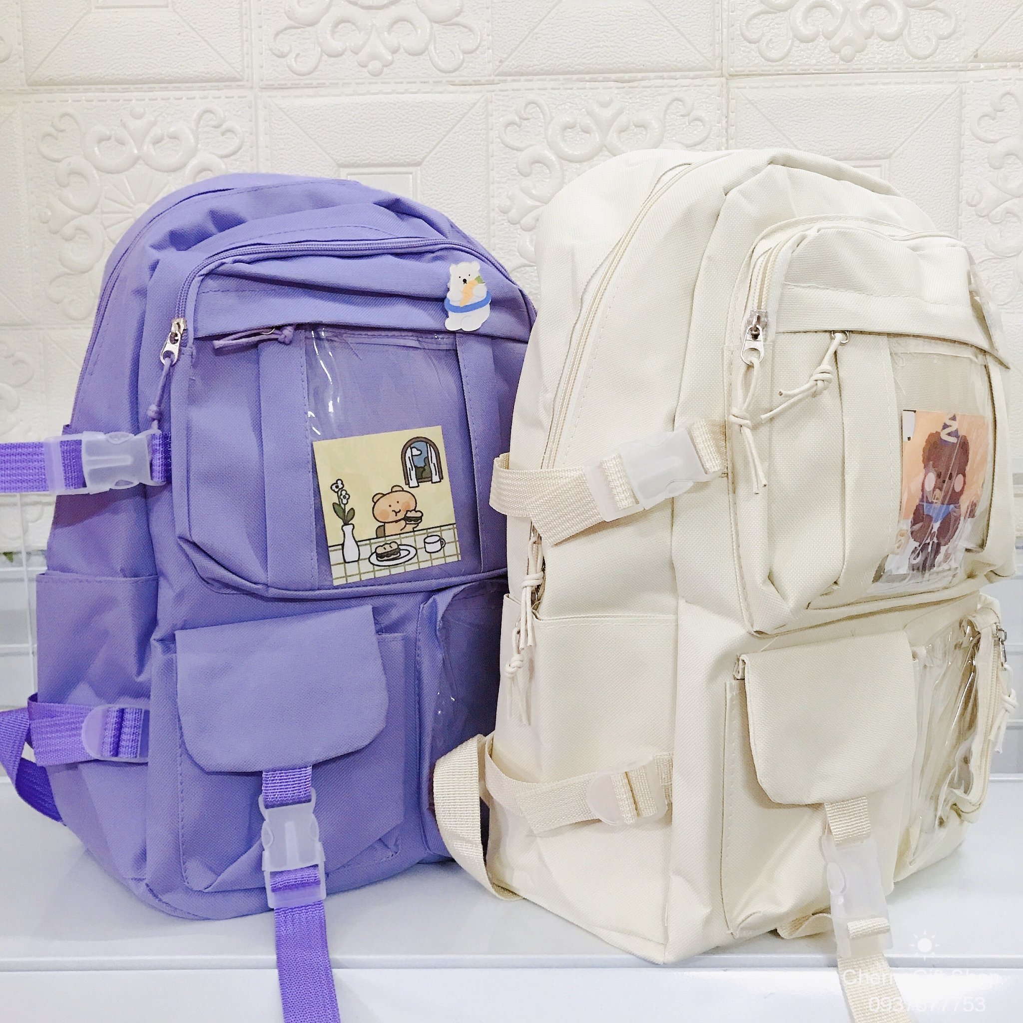 Balo Ulzzang Thời Trang Nữ Đi Học Đi Chơi Dễ Thương Thời Trang Vải Bố