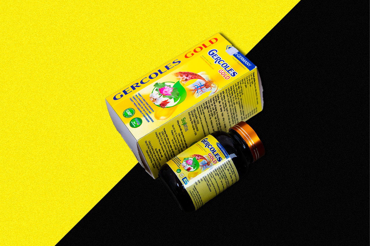 Viên Uống Hỗ Trợ Giảm Cholesterol, Giảm Nguy Cơ Xơ Vữa Động Mạch Gercoles Gold dành cho người cao huyết áp, mỡ máu cao - Hộp 30 viên