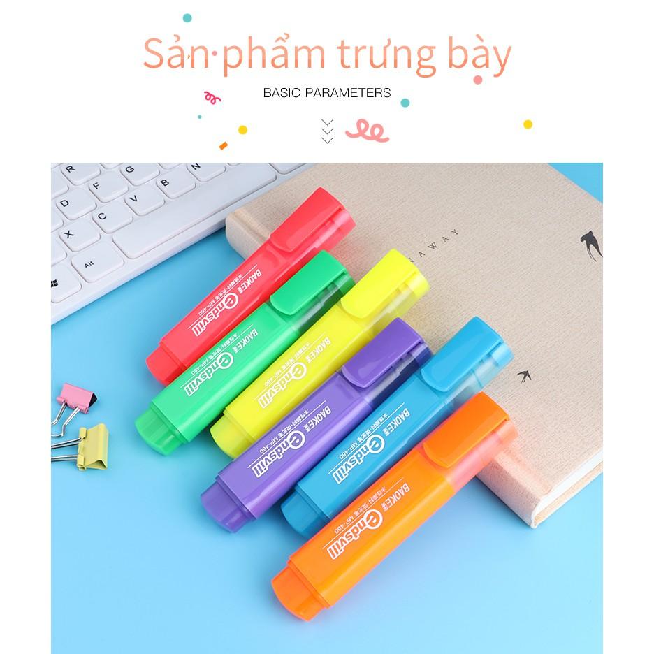 Bút highlight Dạ Quang Kẻ Hủy Diệt 6 Màu (10 c/hộp)- BAOKE/MP460