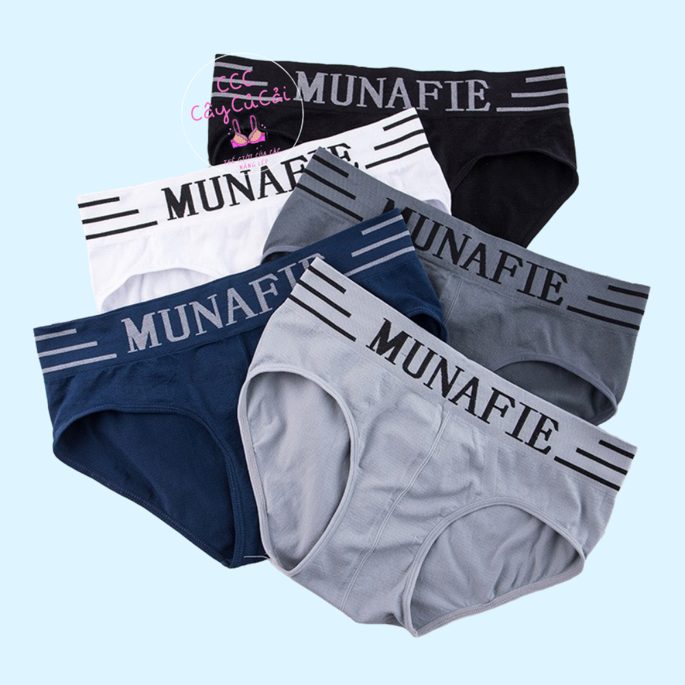 Quần lót tam giác munafie co giãn 4 chiều kích cỡ thoải mái mỗi quần 1 túi zip sang trọng CCC089