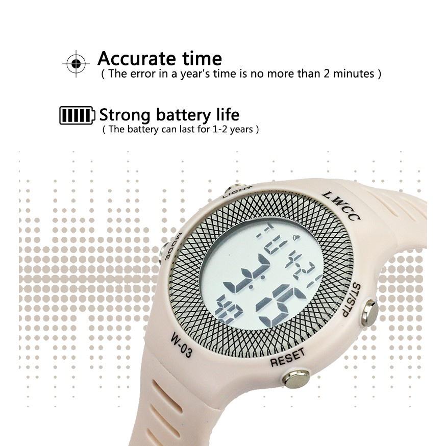 Đồng hồ kỹ thuật số LED đồng hồ chống nước cho nam và nữ đồng hồ điện tử đa chức năng thể thao