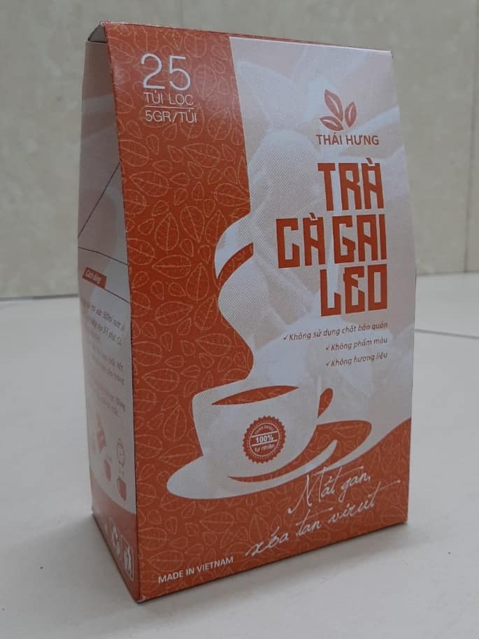 Combo 10 Hộp Trà CÀ GAI LEO Thái Hưng  Thải độc gan, mát gan, giải rượu 25 túi lọc 5g 