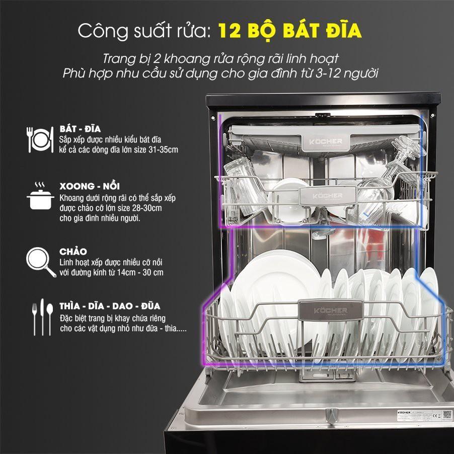 Máy rửa bát Kocher KDEU-8818 - Hàng chính hãng