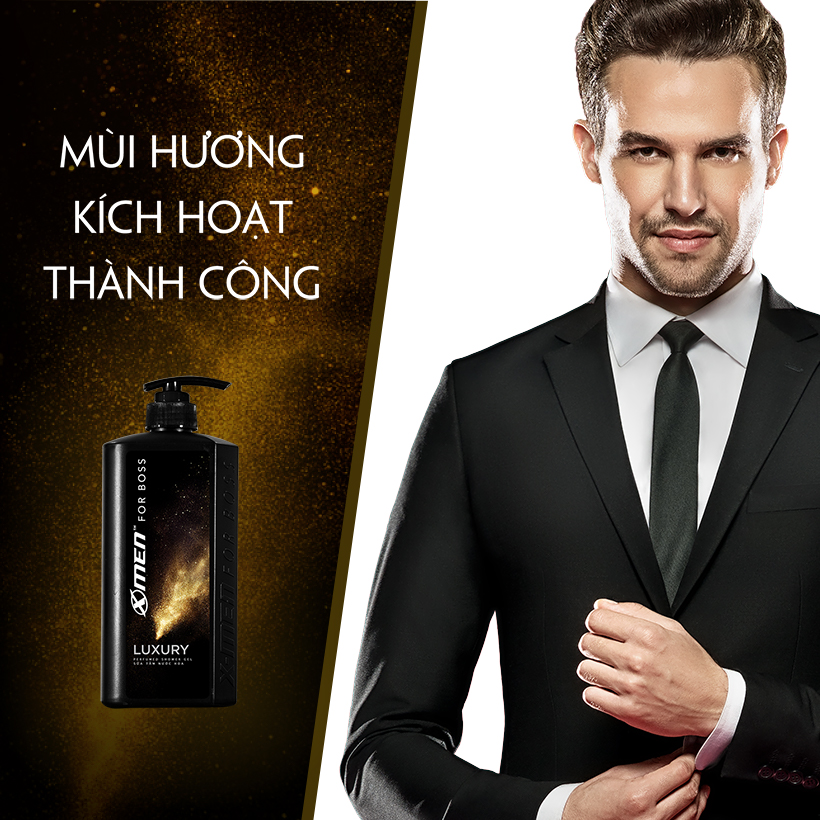 Sữa tắm nước hoa X-Men For Boss Luxury - Mùi hương sang trọng tinh tế 650g