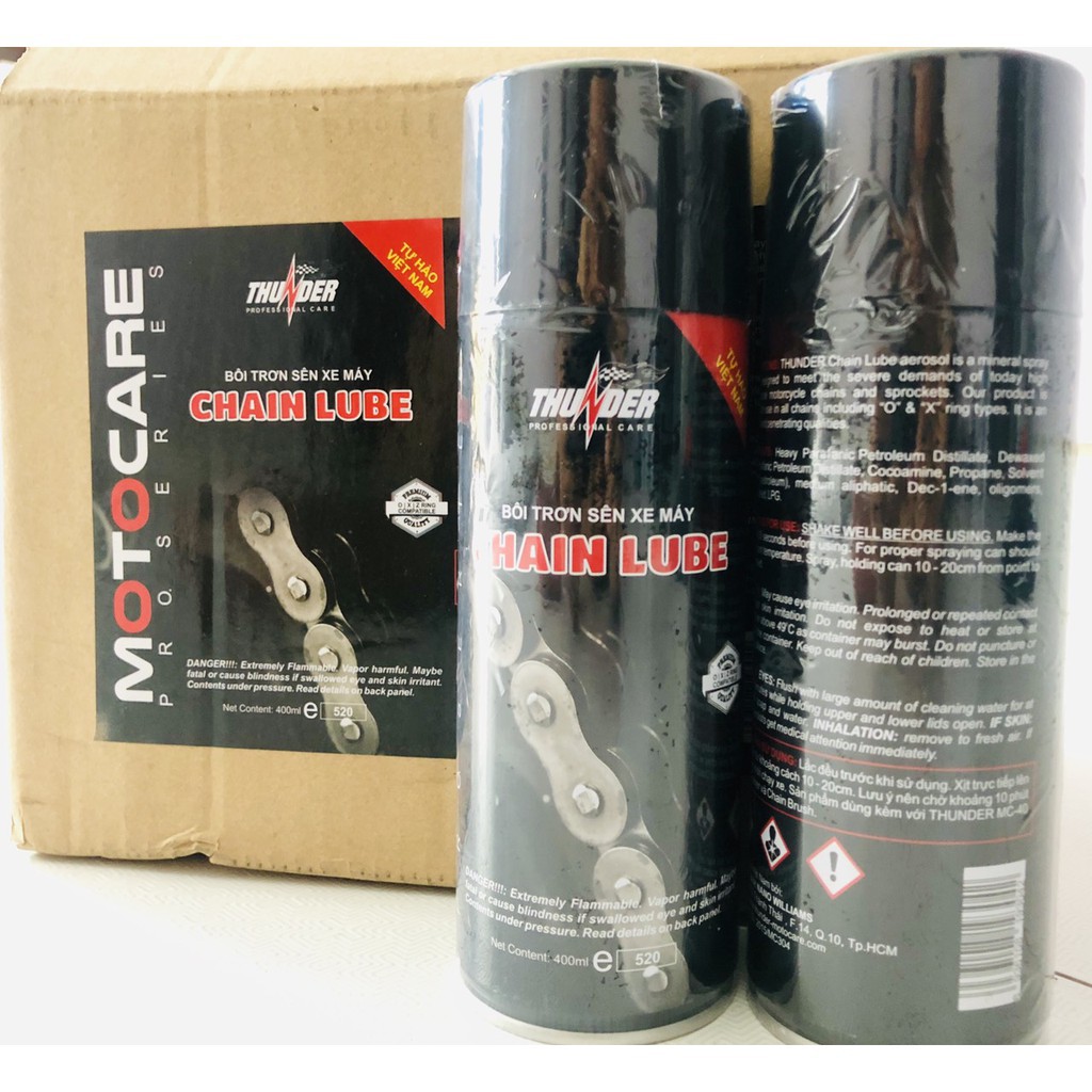 Chai Xịt Bảo Dưỡng Sên Thunder Chain Lube 400ml