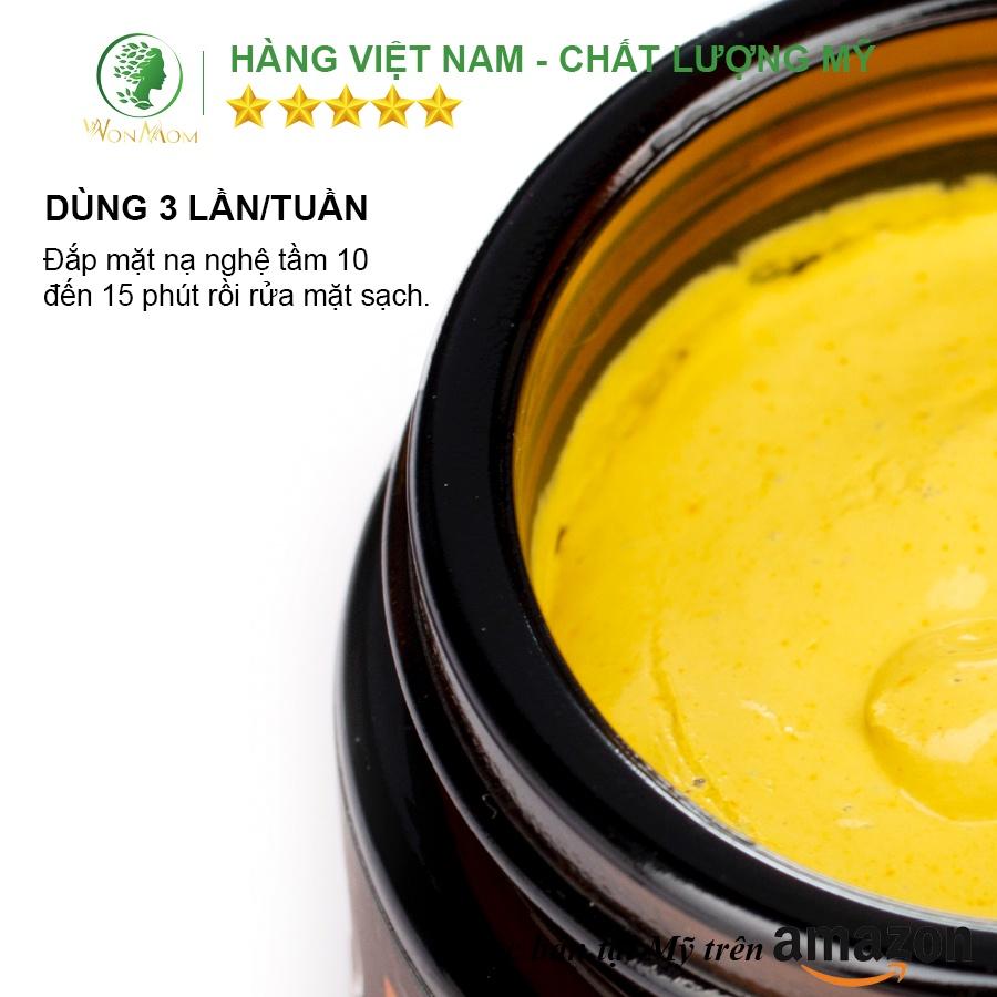 Mặt Nạ Nghệ Hữu Cơ Se Khít Chân Lông, Mờ Thâm, Liền Sẹo, Sáng Da Wonmom 50g