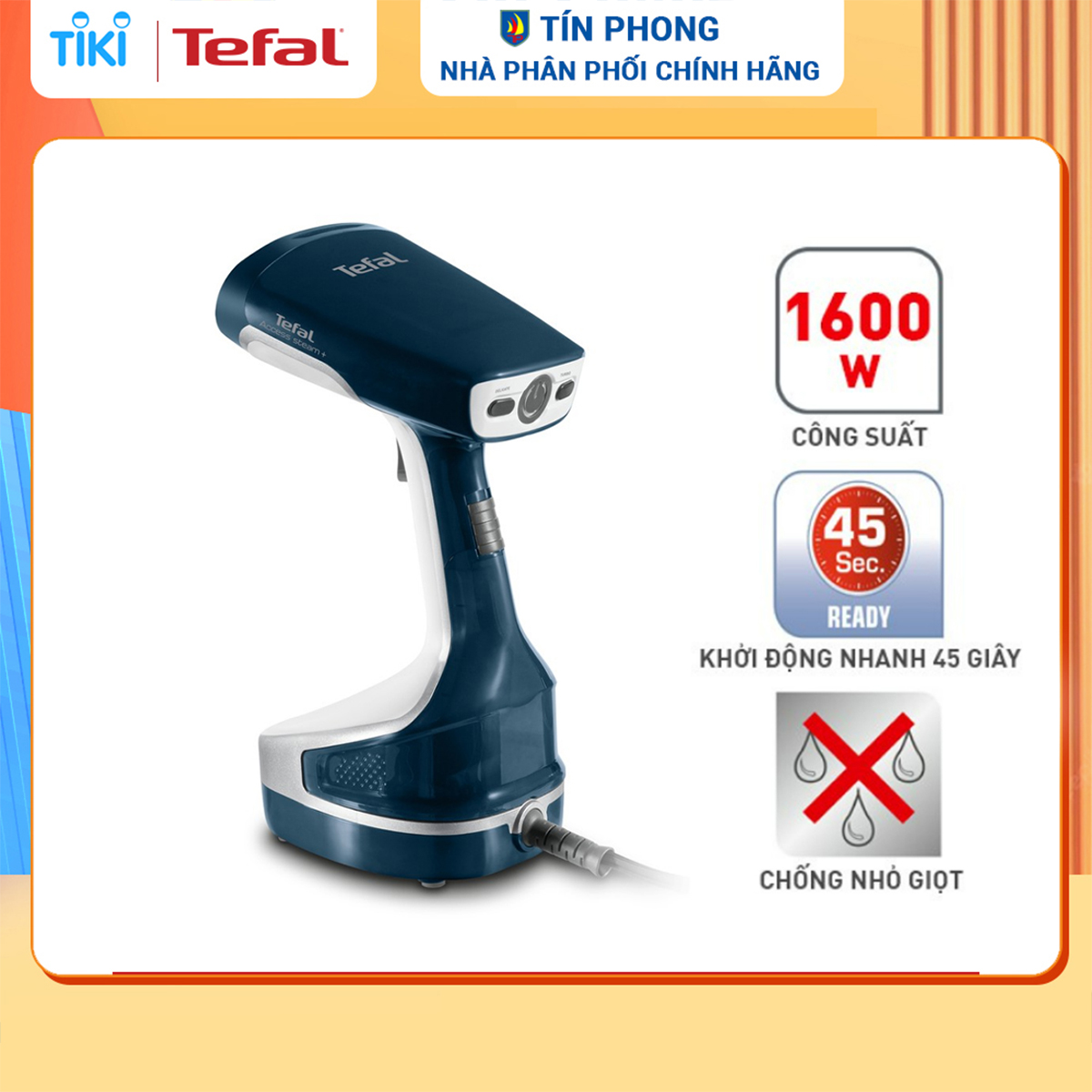 Bàn ủi hơi nước cầm tay dạng du lịch Tefal DT8100E0- Hàng chính hãng