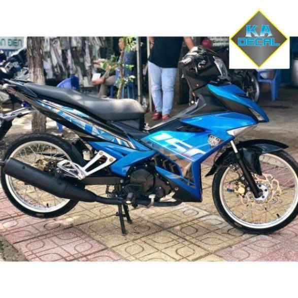 Tem rời ex 150 dán xe xanh đen như hình