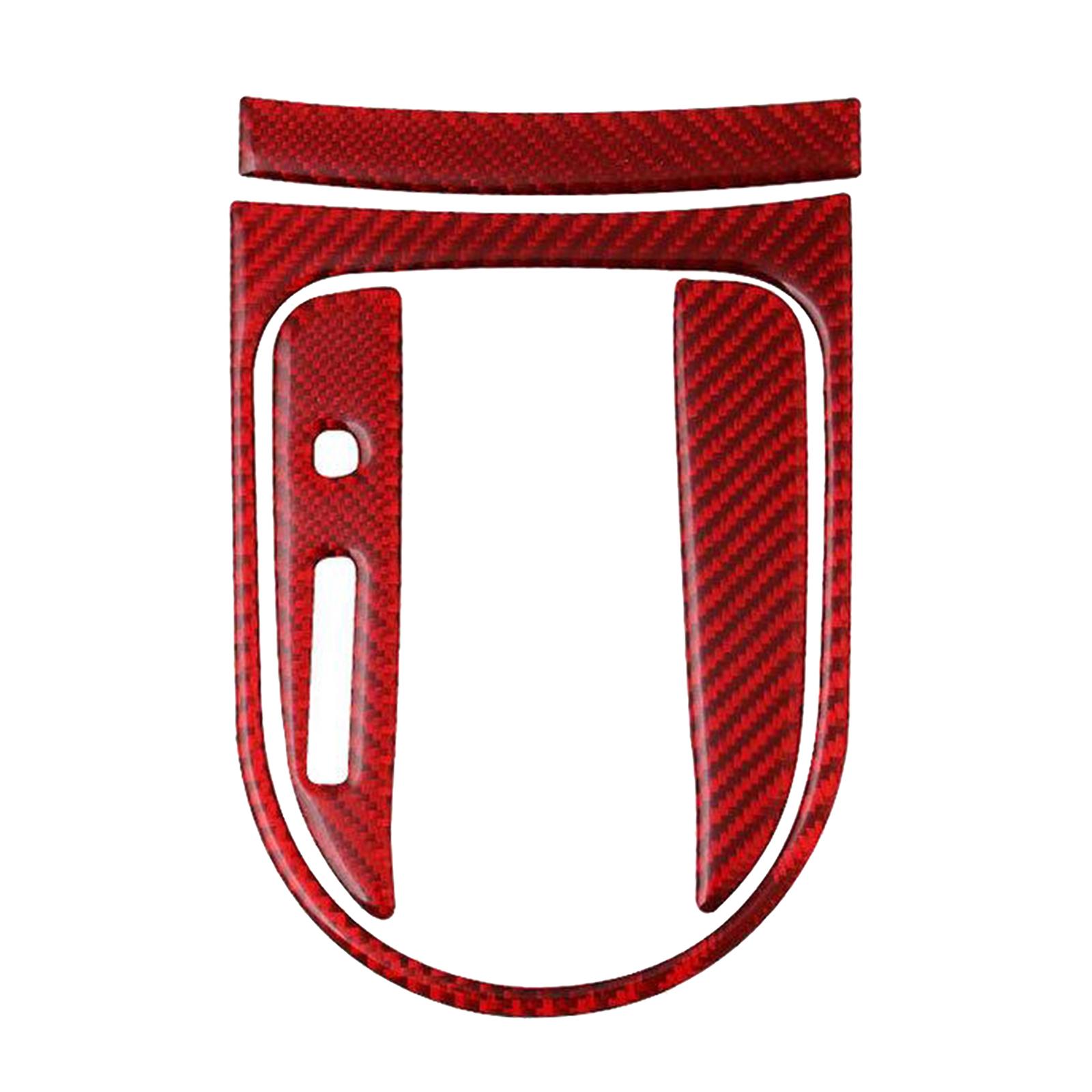 3pcs/set Carbon Fiber Car Gear Shift Frame Cover Trim Stickers for Ford Mustang