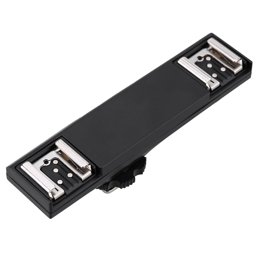 Dual Hot Shoe Flash Speedlite Bracket Splitter For Nikon DSLR Camera
