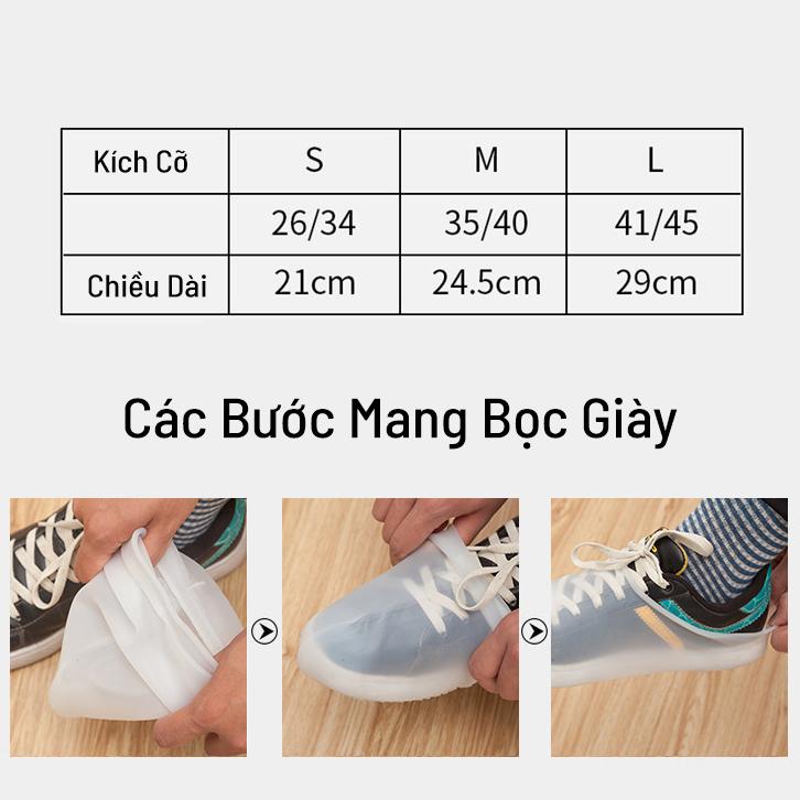 TÚI ỦNG SILICONE BỌC GIÀY ĐI MƯA, CAO SU CO GIÃN CHỐNG NƯỚC, CHỐNG TRƠN TRƯỢT, THỜI TRANG