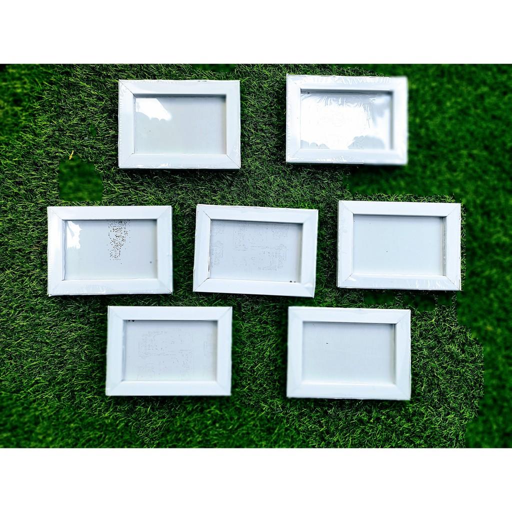 Combo 7 chiếc khung ảnh để bàn kích thước 13x18cm, mặt bằng mica, tặng kèm chân để bàn.