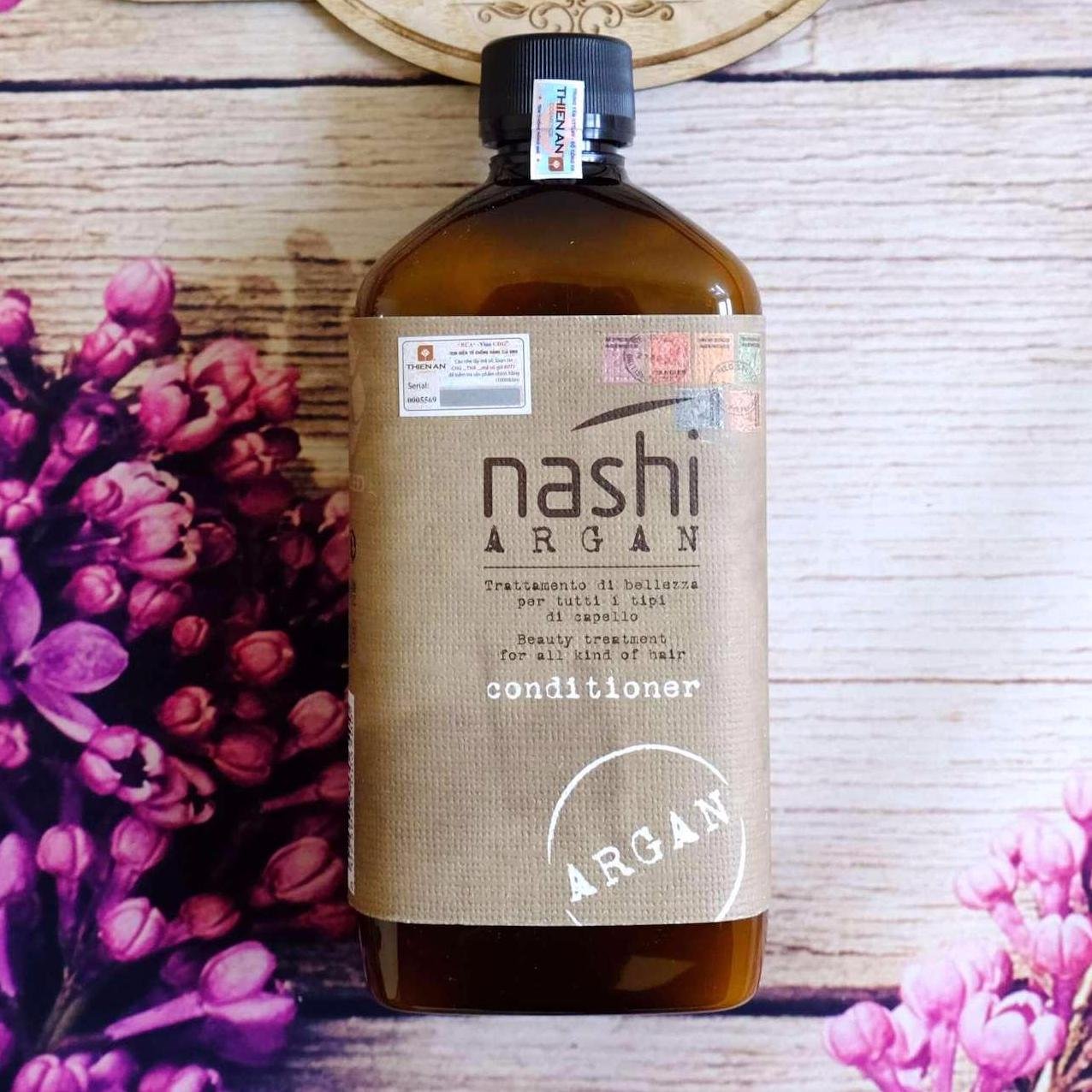 [+Tặng mũ trùm] DẦU XẢ PHỤC HỒI NASHI ARGAN SIÊU MỀM MƯỢT THƠM LÂU 500ML