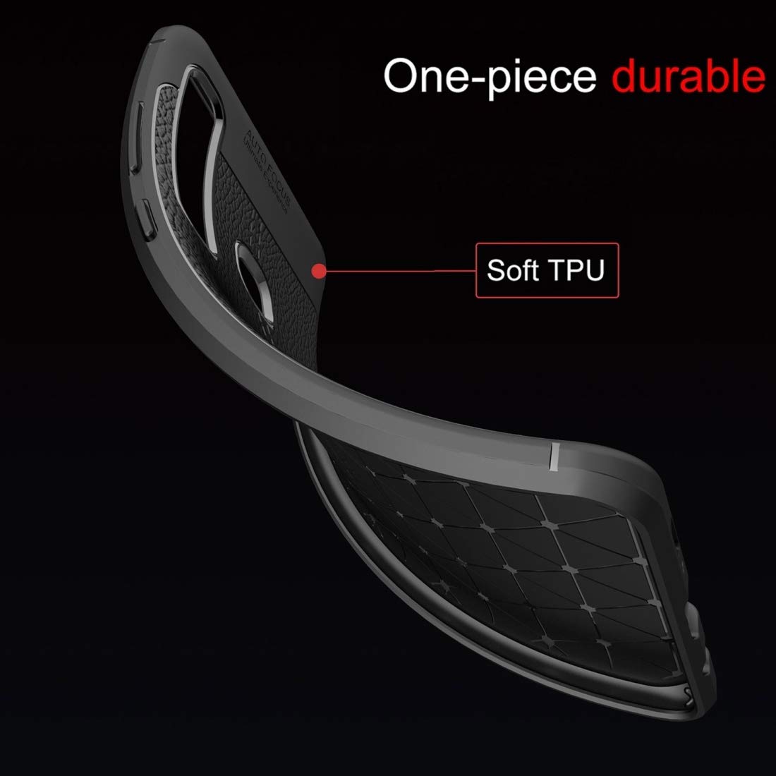Ốp lưng Silicon Auto Focus giả da, chống sốc dành cho Samsung A9 2018 - Hàng Chính Hãng