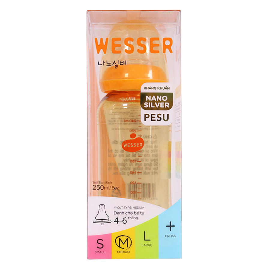 Combo 2 Bình Sữa Wesser PESU (140ml, 250ml)