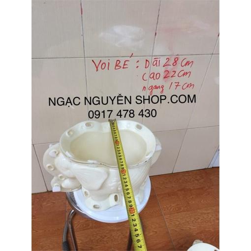 Khuôn đổ chậu Hình con voi bé dài 28cm cao 22cm ngang 17cm đổ úp đáy nhựa abs