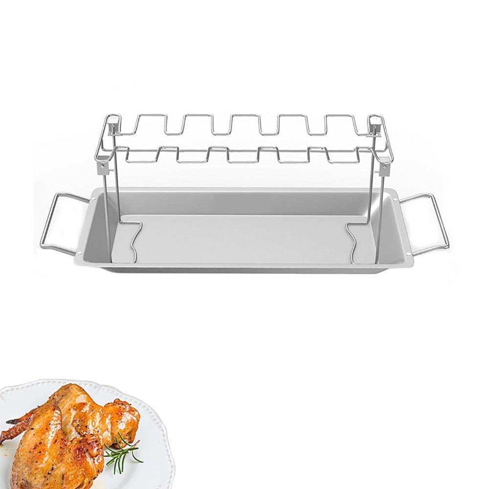 Bếp Nướng Phụ Kiện Tainless Thép Gà Chân Trống Nướng Đế Đứng Thịt Nướng Không Dính Giá