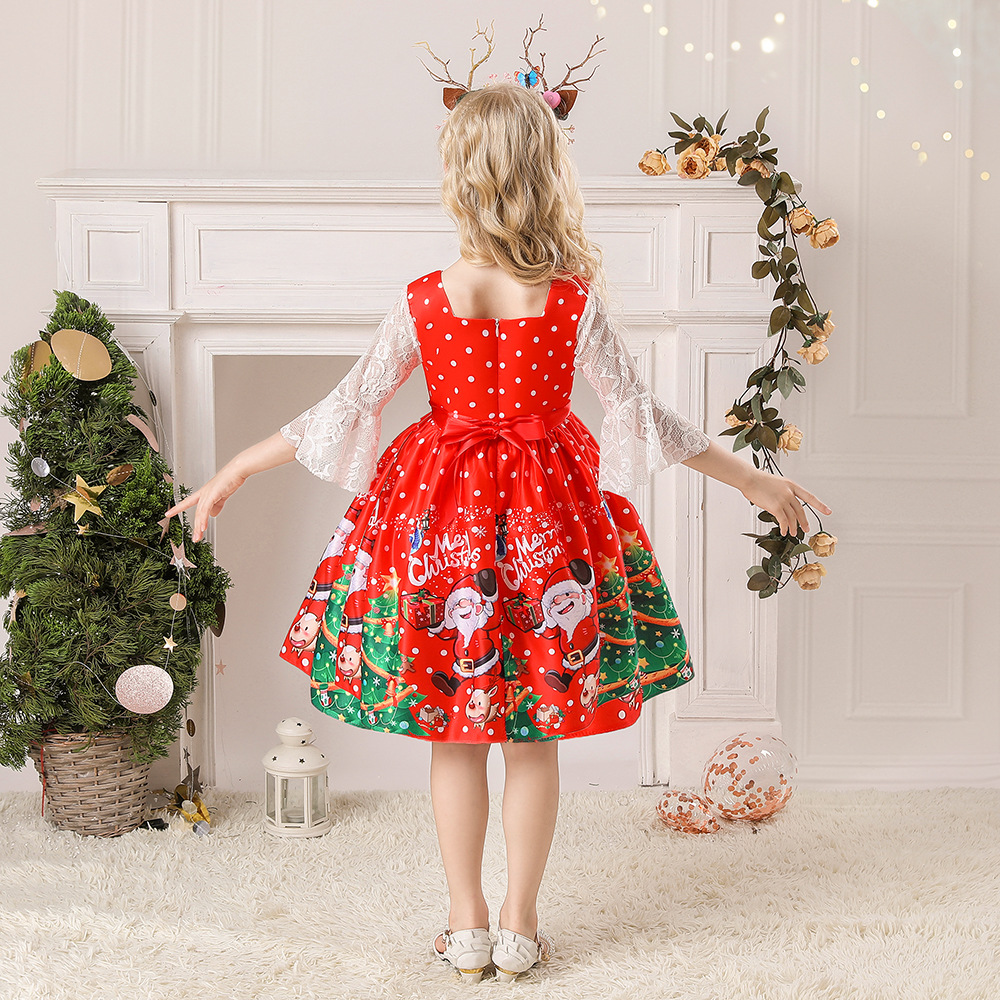 Đầm váy công chúa cho bé gái diện noel giáng sinh lễ tết năm mới