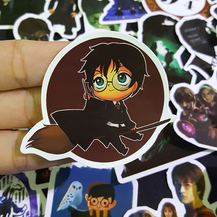 Bộ Sticker dán cao cấp chủ đề HARRY POTTER - Dùng dán Xe, dán mũ bảo hiểm, dán Laptop