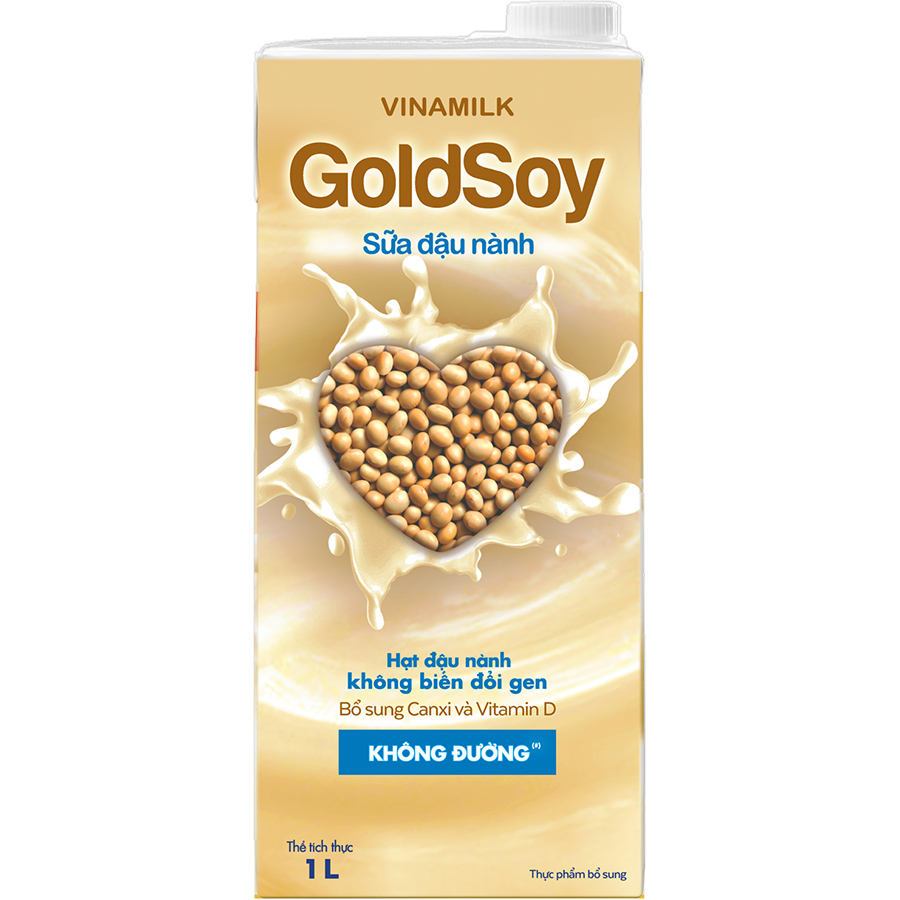 Hình ảnh Thùng 12 Hộp Sữa Đậu Nành Không Đường Goldsoy (1L)