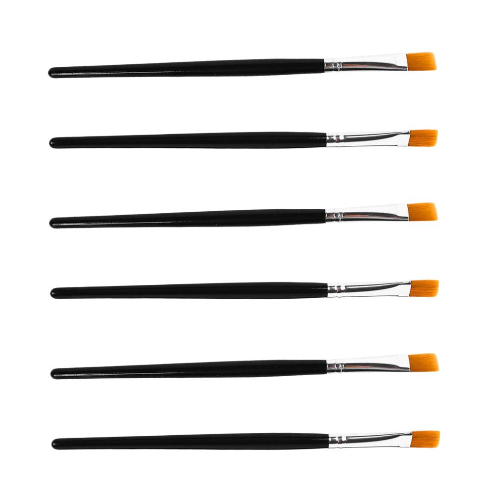 Paint Brushes Set, 2Pcs Flat Pointed Tip Paintbrushes Nylon Hair Artist Acrylic Paint Brushes for Acrylic Oil Watercolor, Face Nail Art, Painting