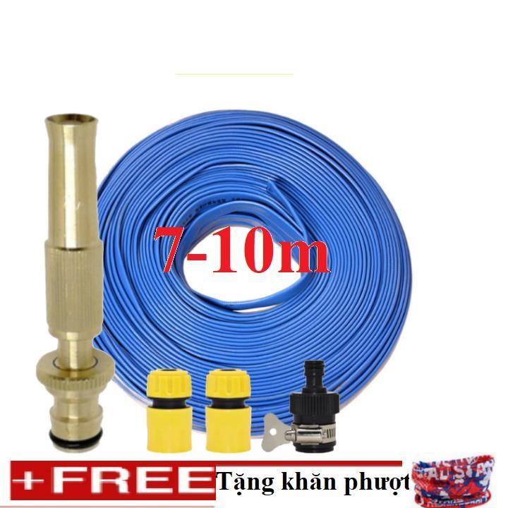 Bộ dây vòi xịt nước rửa xe, tưới cây . tăng áp 3 lần, loại 7m, 10m 206587 cút sập+ tặng khăn phượt