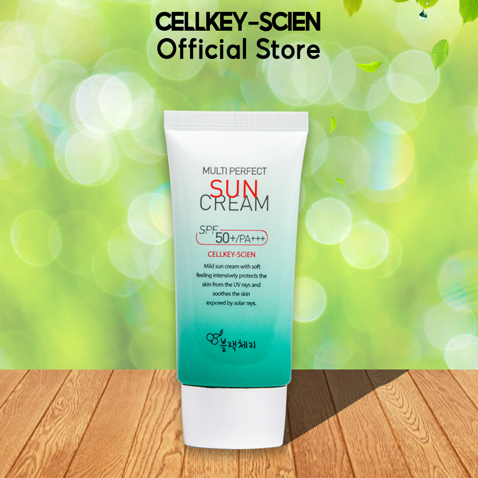 Combo 2 Kem Chống Nắng Tế Bào Gốc Kiềm Dầu Chống Nhăn Dưỡng Ẩm Trắng Da Cellkey-Scien Multi Perfect Sun Cream SPF50+PA+++