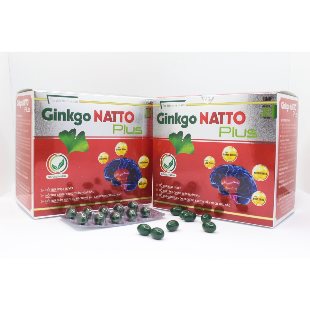 Hoạt Huyết Dưỡng Não Ginkgo Natto Plus Hỗ Trợ Tăng Cường Tuần Hoàn Máu Não, Bổ Não - Greenmec