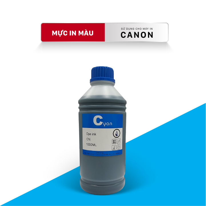 Mực nước máy in màu CANON_K_1 LIT - Cho máy Canon ix6770 – Canon ix6860 – Canon ix6820 – Canon ix6560 – G1000 – G2000 – G3000 – G1010 – G2010 – G3010 ( C )