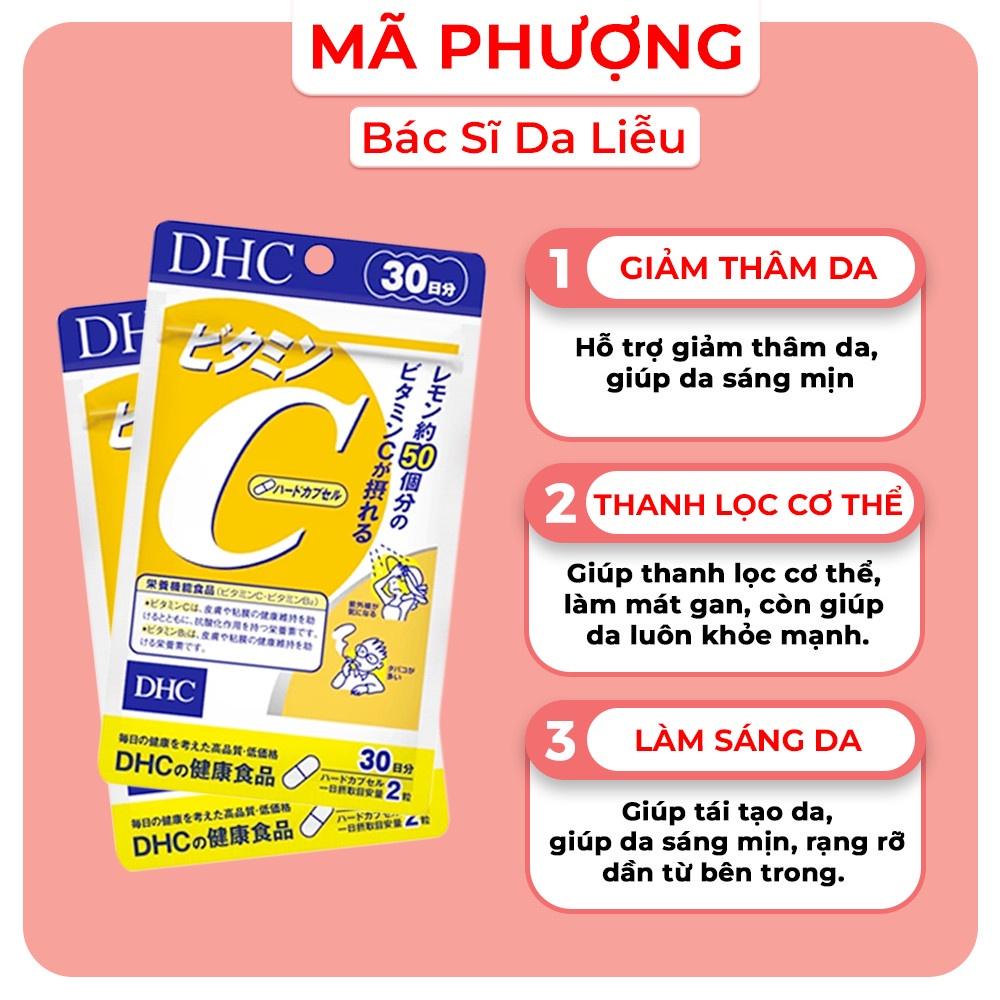 Viên uống VITAMIN C DHC - Bổ sung Vitamin C Hard Capsule Giúp Sáng Da, tăng Đề Kháng - Bác sĩ Mã Phượng (MÀU VÀNG)