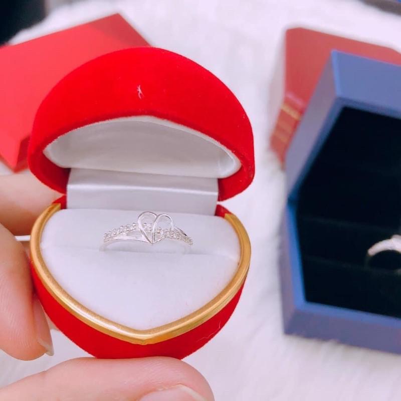NHẪN NỮ BẠC TA - NHẪN TIM XINH XẮN