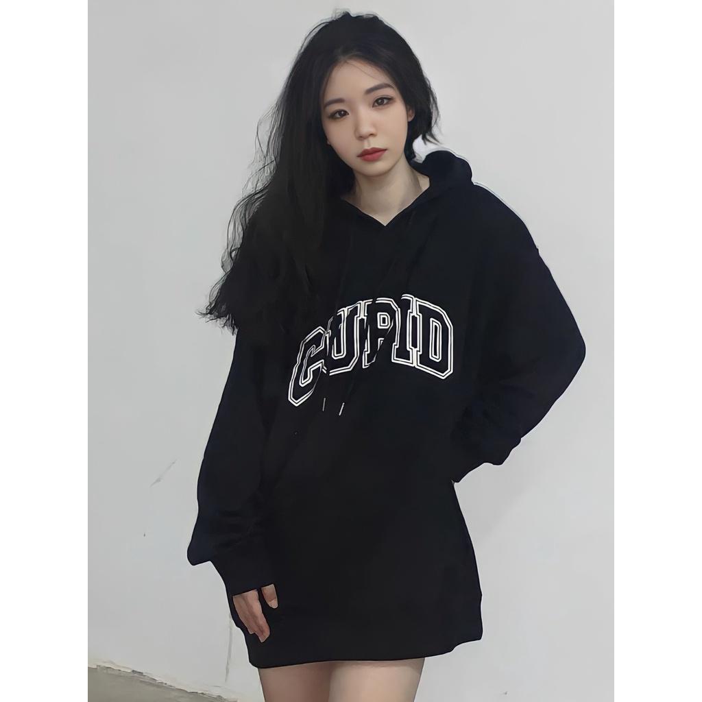 Áo Hoodie Nỉ Nam Nữ Dáng Rộng Mũ Trùm CUPID