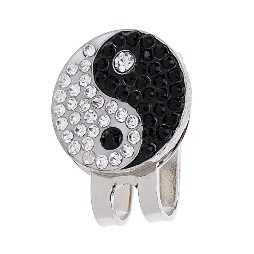 Sturdy Yin Yang Magnetic Hat Clip Golf Ball Marker Fit for Golf Cap Visor