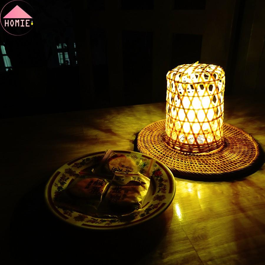 Đèn mây tre hình bội gà trang trí xinh xắn