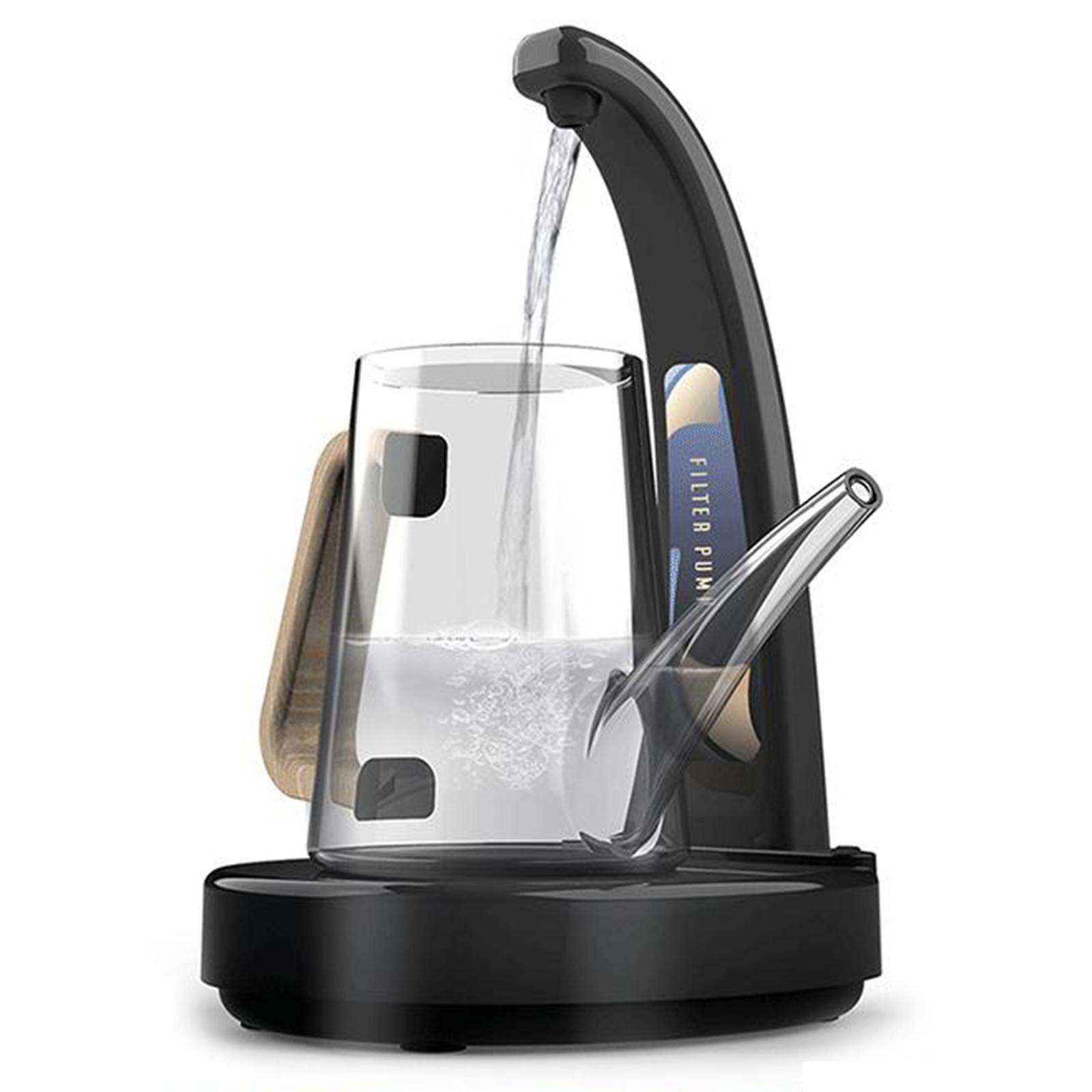 Auto Water Bottle Pump Dispenser for Home Camping Drinking Black