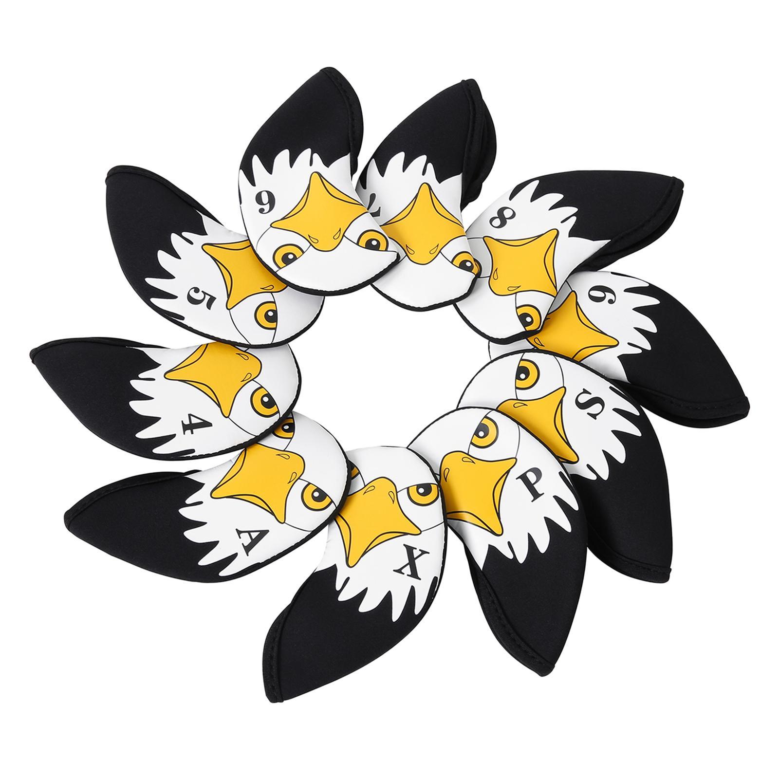 10Pcs Golf Iron Headcovers Golf Club Head Cover Protective Headcover Sleeve