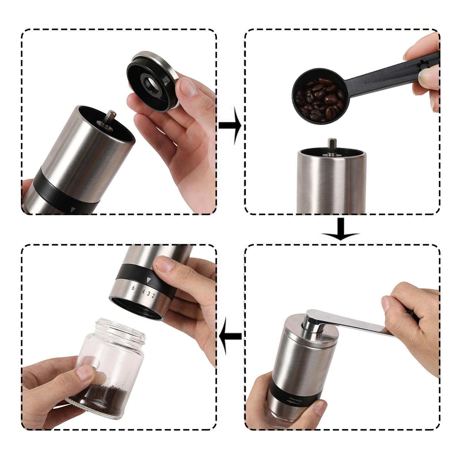 Stainless Steel Manual Coffee Grinder Hand Crank Grinder Coffee Bean Grinder