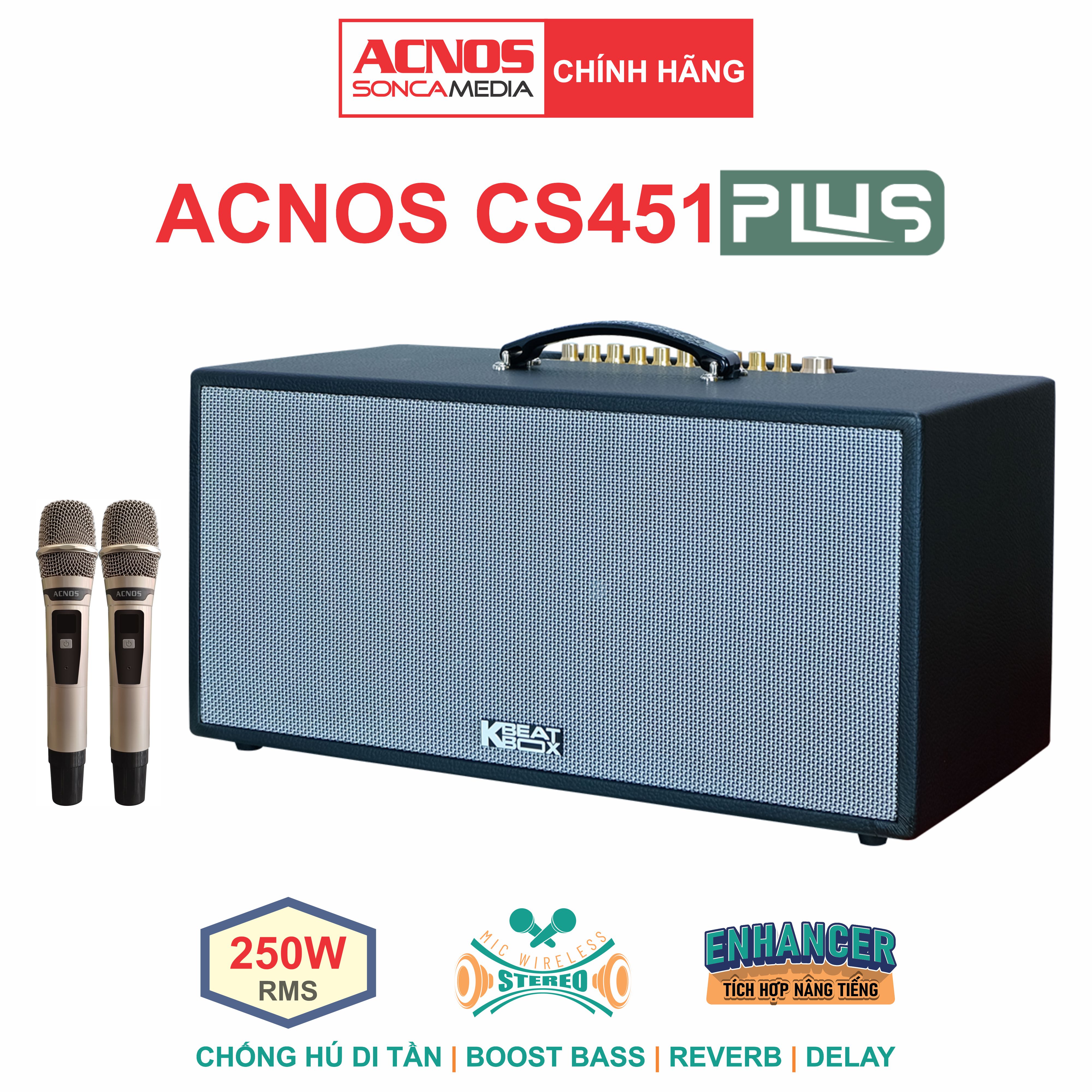 Dàn âm thanh di động xách tay ACNOS CS451Plus [HÀNG CHÍNH HÃNG]