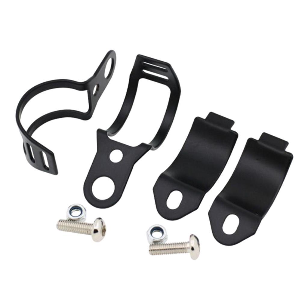 1 Pair Universal Motorcycle   Light Fork Mount Bracket Black