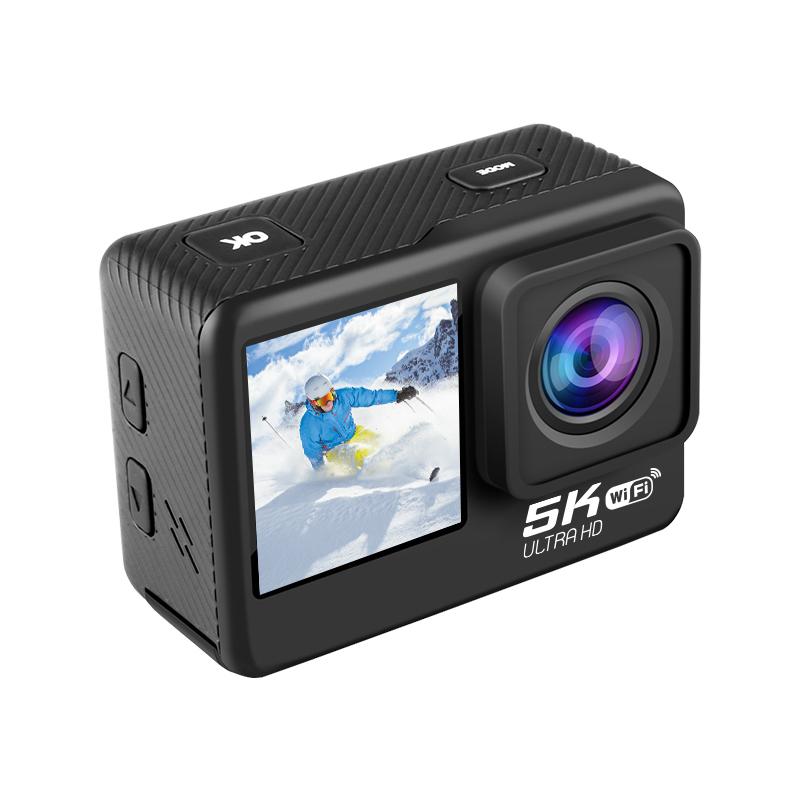 Camera Hành Động Chống Rung 5K Wifi 4K 60fps Màn Hình Kép Camera Thể Thao Chống Nước Góc Rộng 30M Có Điều Khiển Từ Xa