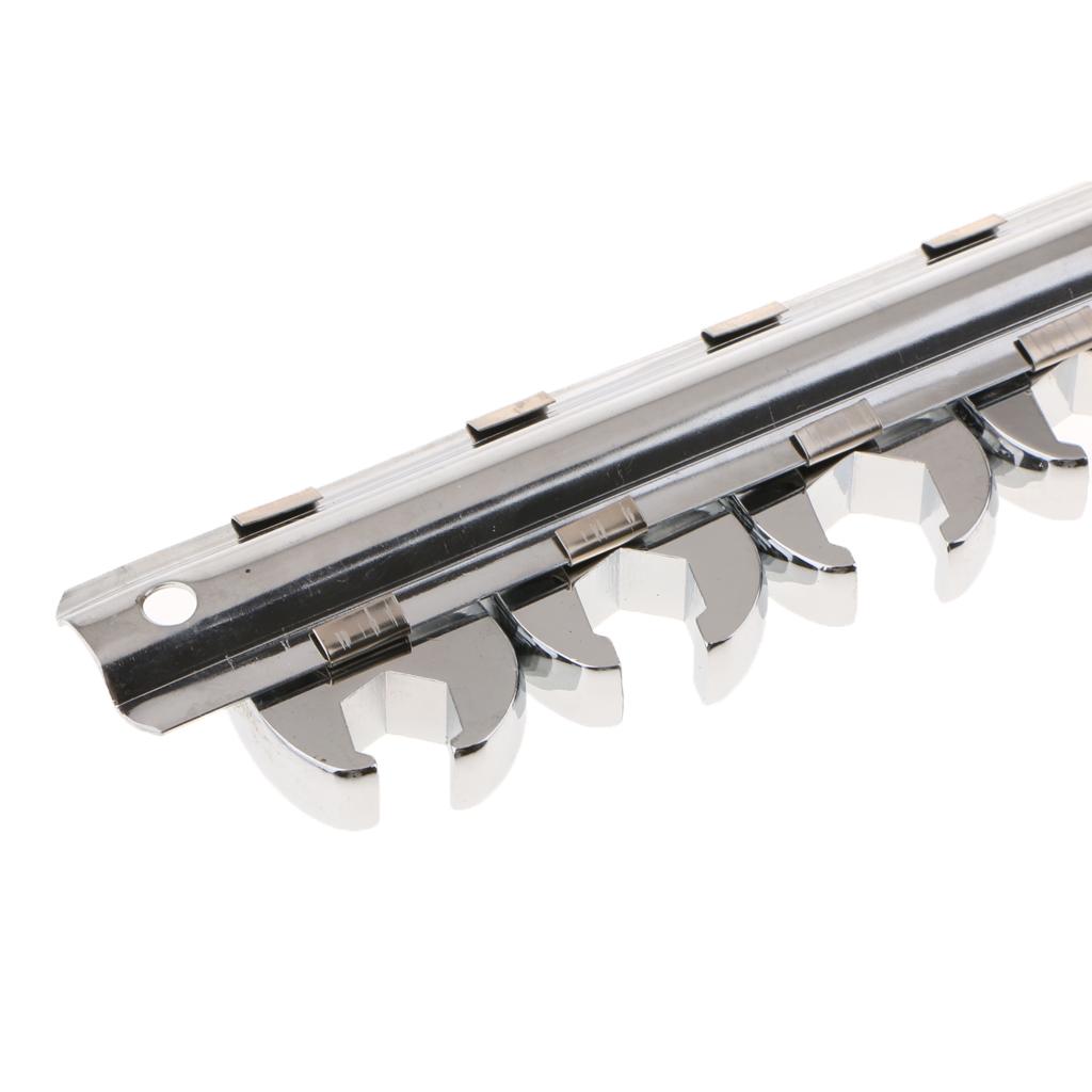 10 Pieces Drive 10-19mm Metric  Nut Crowfoot Hex Wrench Set Silver