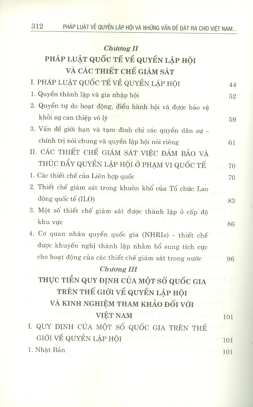 Pháp Luật Về Quyền Lập Hội Và Những Vấn Đề Đặt Ra Cho Việt Nam Trong Quá Trình Hội Nhập (Sách chuyên khảo)