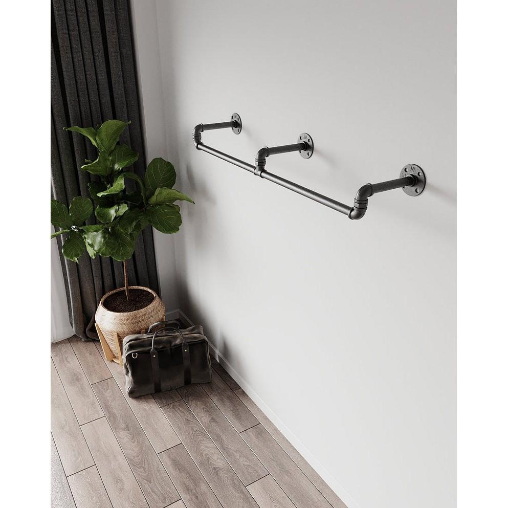 Bộ giá treo ống nước treo quần áo, giá treo quần áo ống sắt trang trí