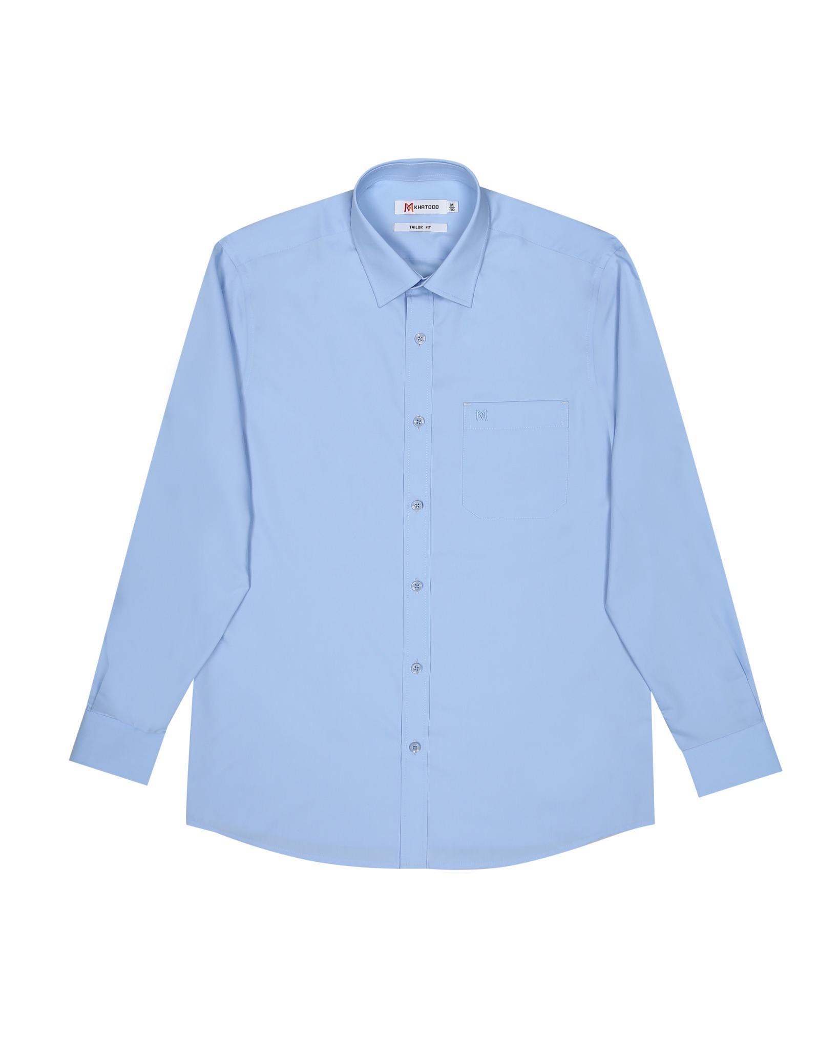 Áo sơ mi nam KHATOCO Tailor Fit dài tay A1MD360T1-CNXA443-2708-D
